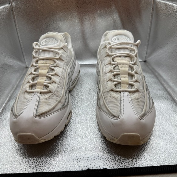 Size 10.5 Nike Air Max 95 Triple White Whiteout Mens Athletic Shoes CT1268-100 main image 8